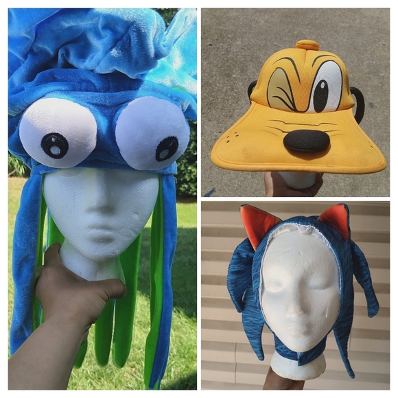 Other - Funny Hat Lot Unisex Kids And Small Head Adults Goofy Squid Sonic